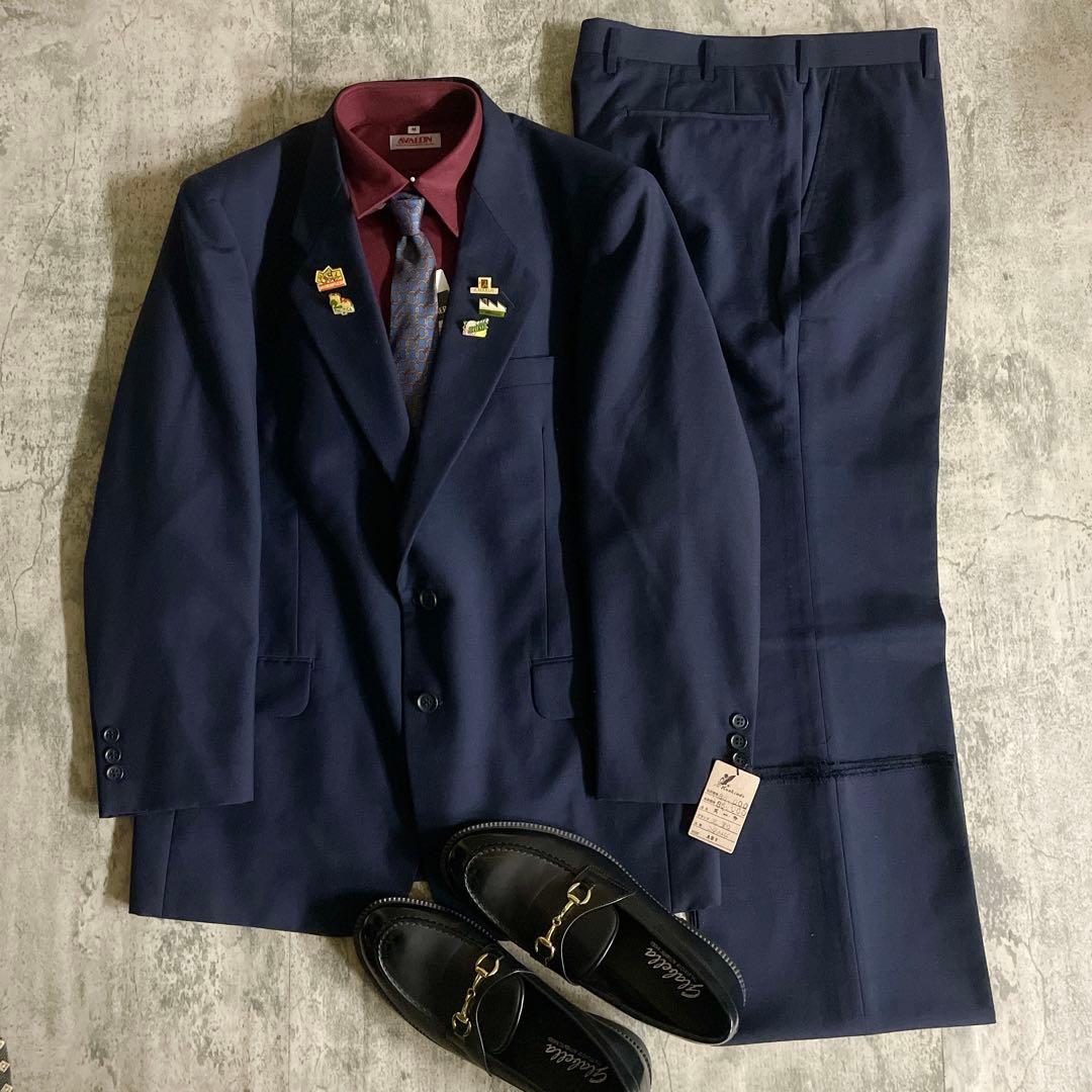 未使用 OLD GUCCI & HUGO BOSS ネクタイ コーデ 濃紺スーツ