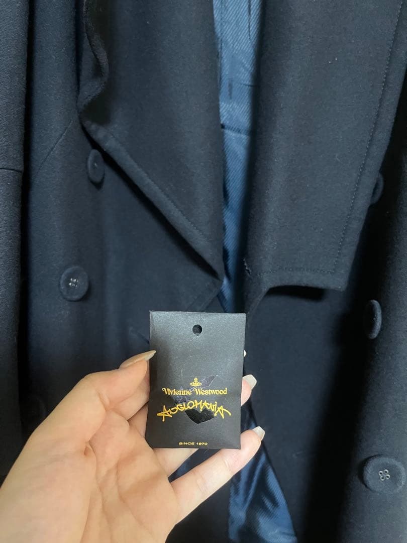 VivienneWestwood アングロマニア　変形カラー　コート　ネイビー