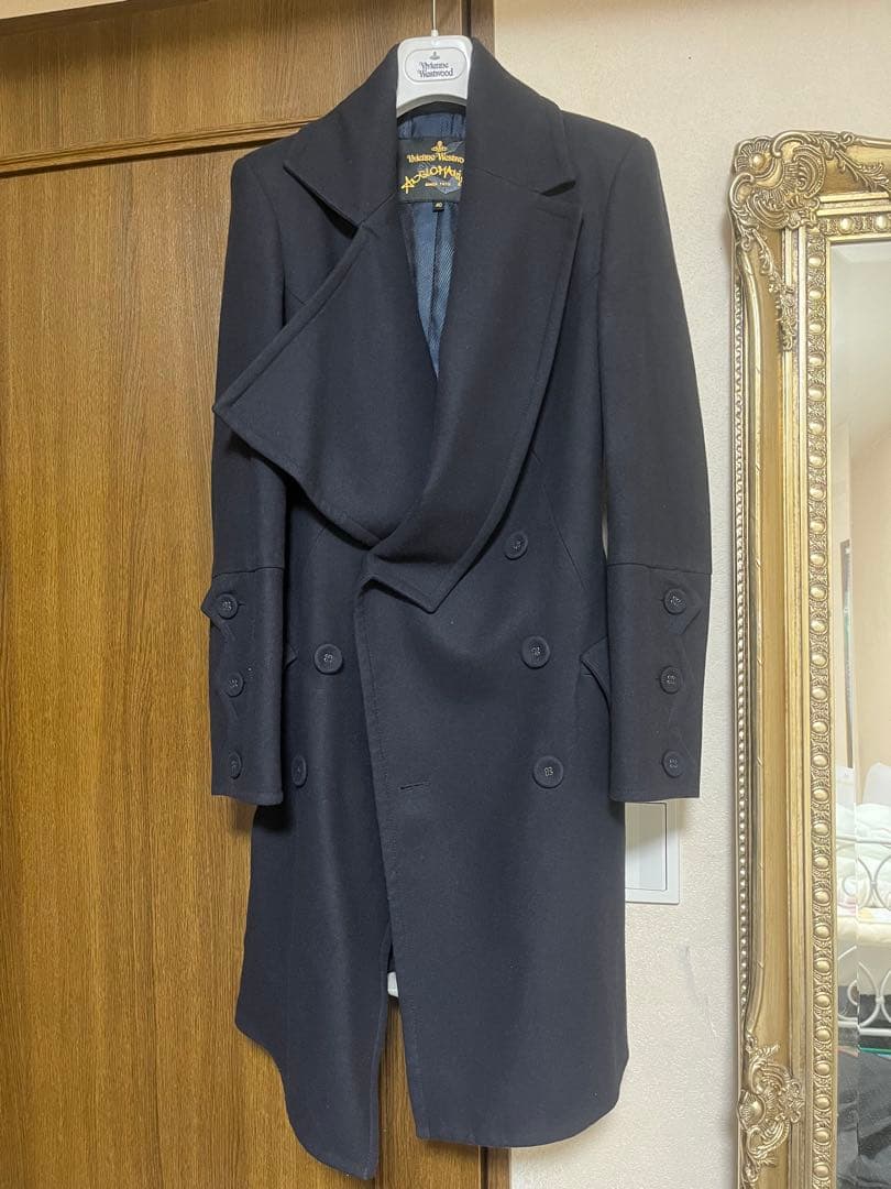 VivienneWestwood アングロマニア　変形カラー　コート　ネイビー
