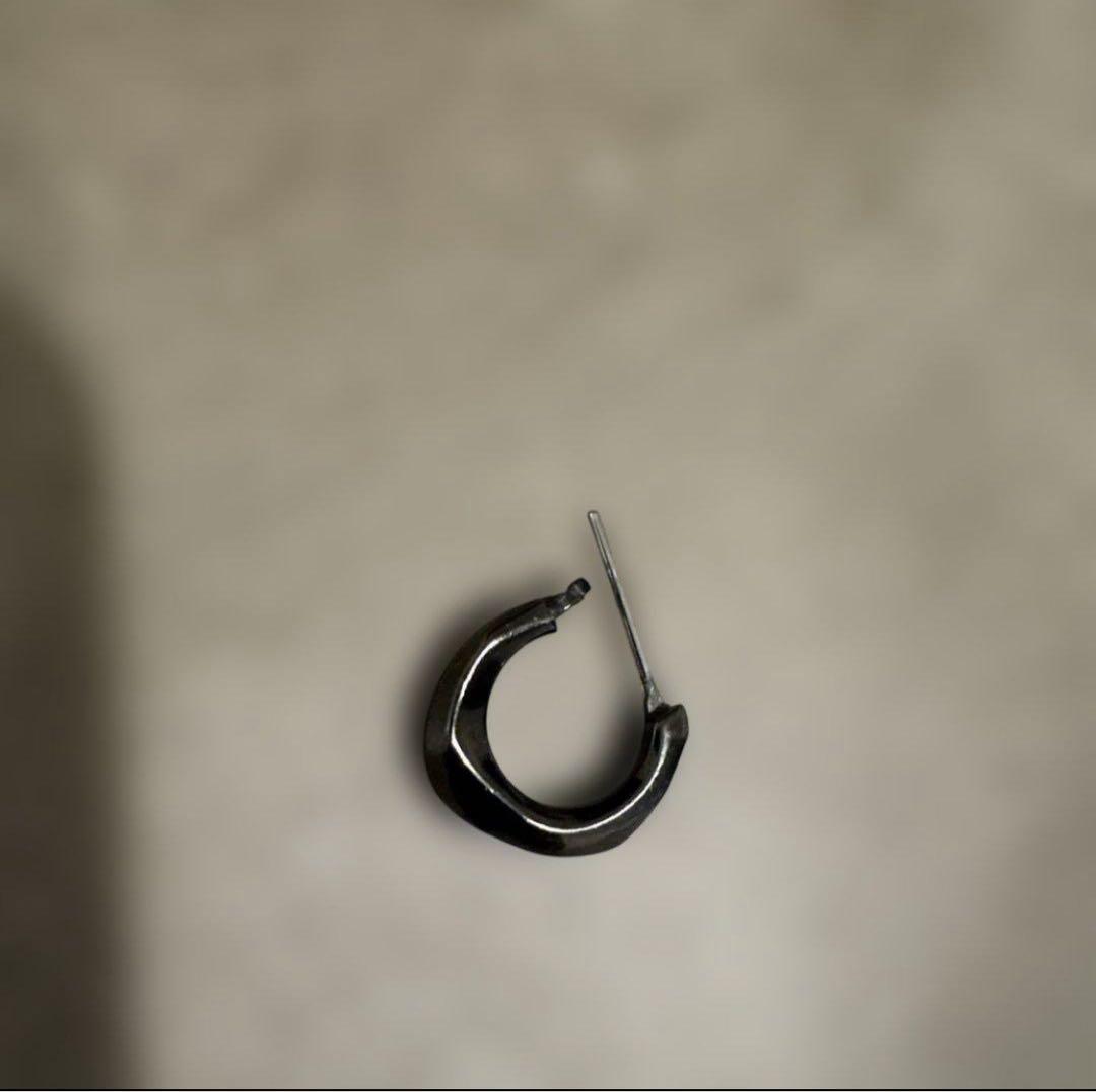 【GARNI】Crockery Pierce - BLACK / 左耳用