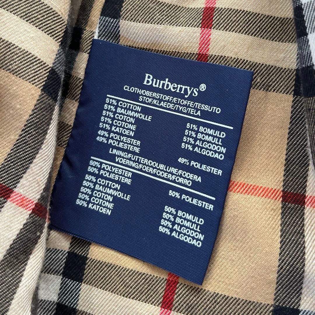 美品　英国製　バーバリー　ステンカラーコート　ベージュ　ライナー付　ノバチェック