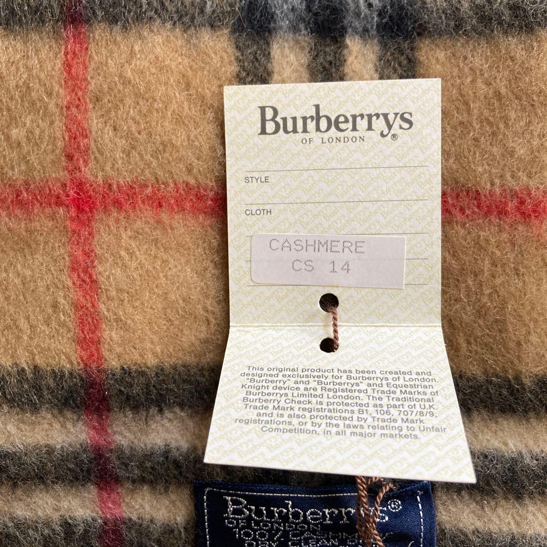 新品未使用バーバリーカシミアマフラー美品　防寒