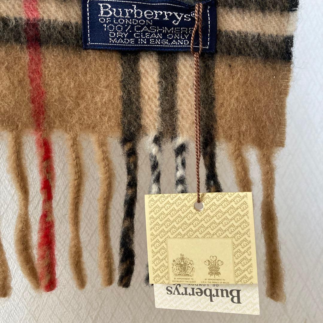 新品未使用バーバリーカシミアマフラー美品　防寒