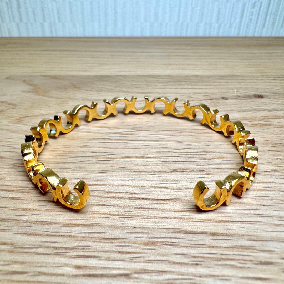 【希少】203jewelryホースシューバングル 18Kコーティング　※修理済