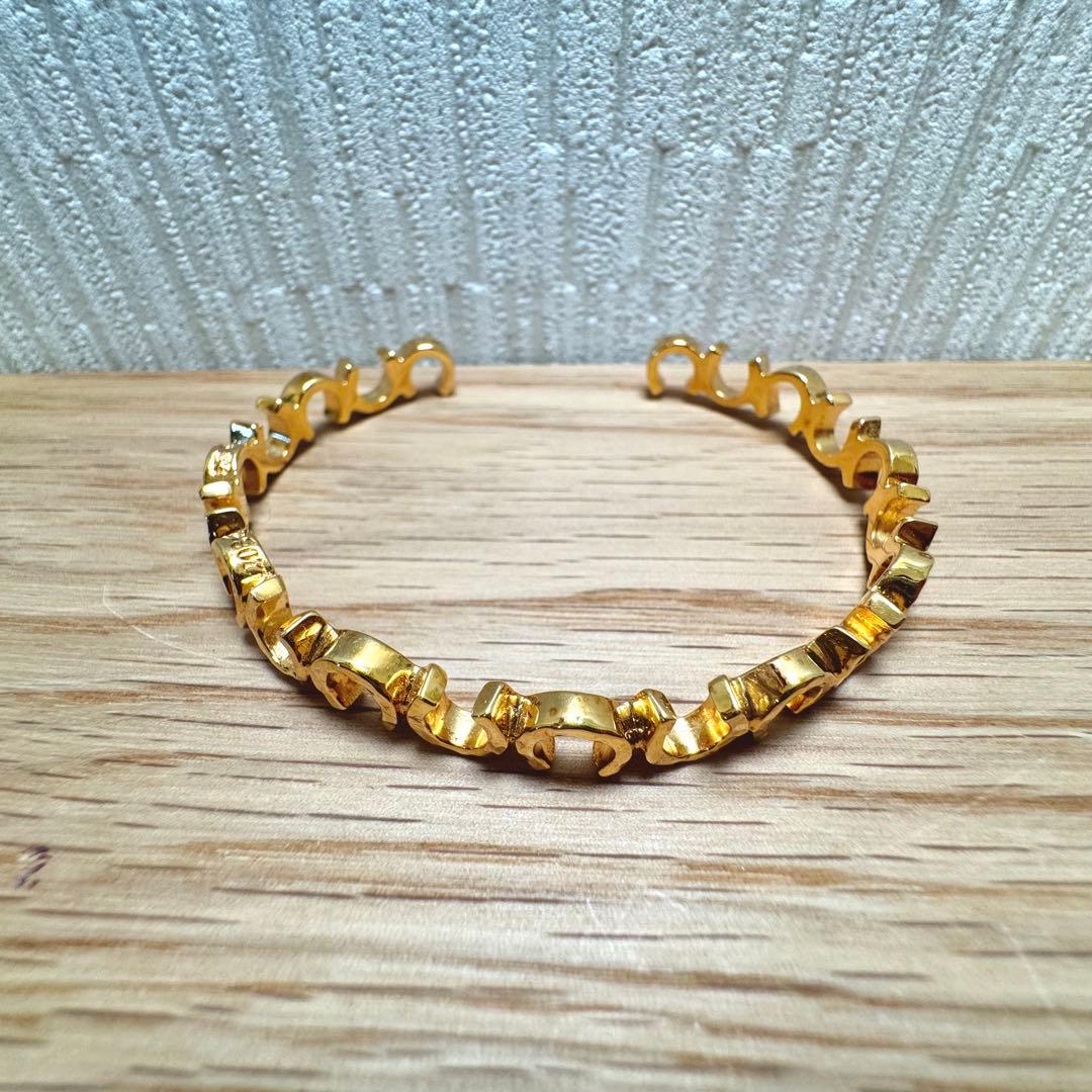 【希少】203jewelryホースシューバングル 18Kコーティング　※修理済