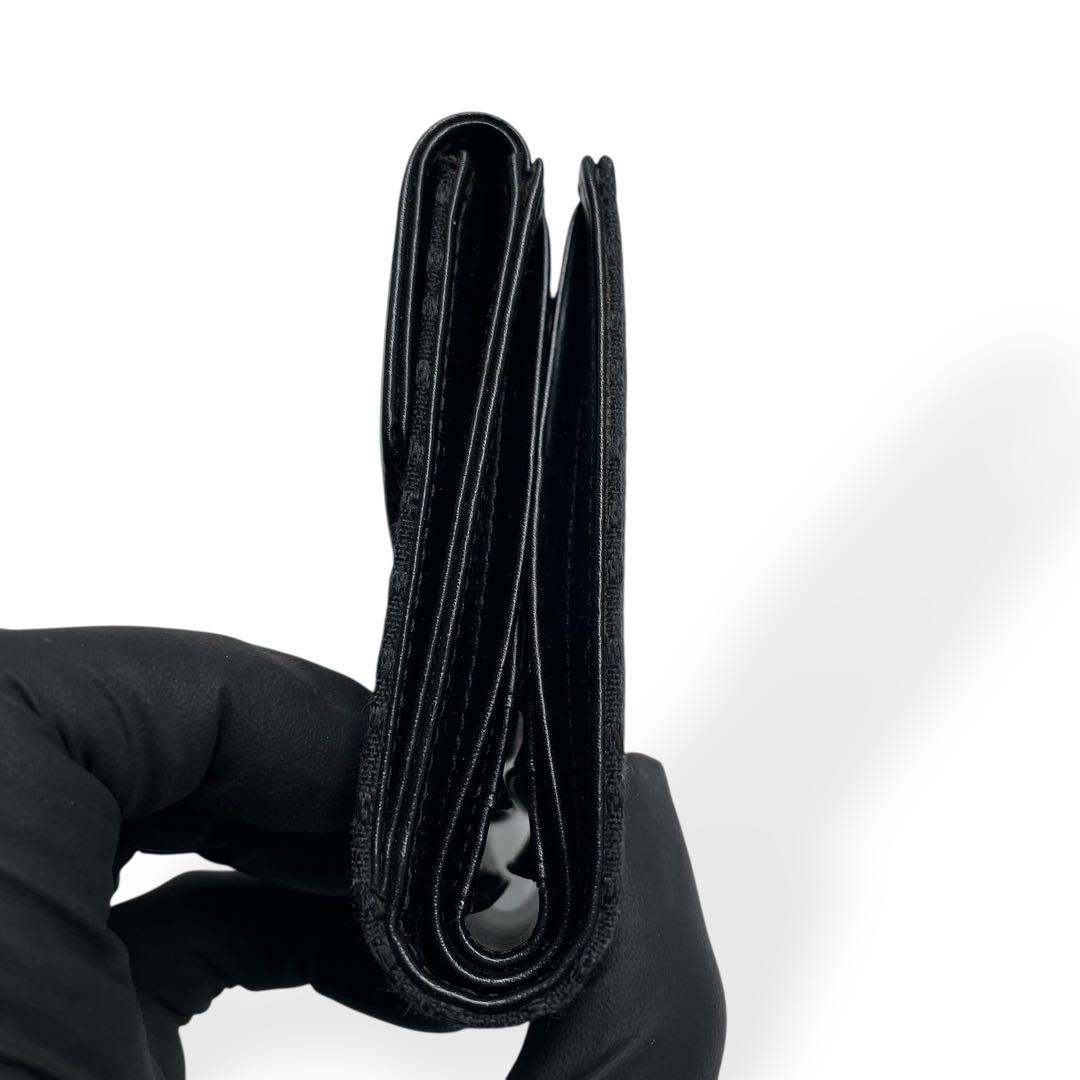 極美品　BALENCIAGA　バレンシアガ 二つ折り財布　キャンバス　レザー