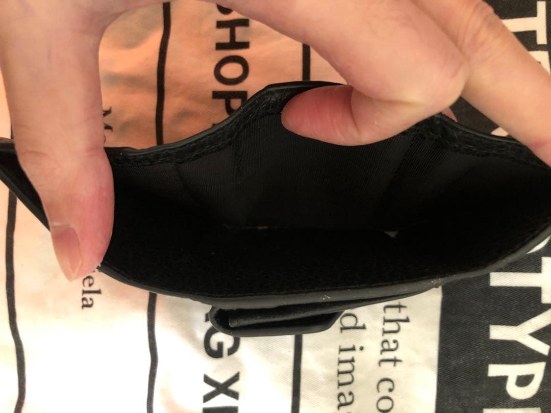 Maison Margiela ブラック三つ折り財布