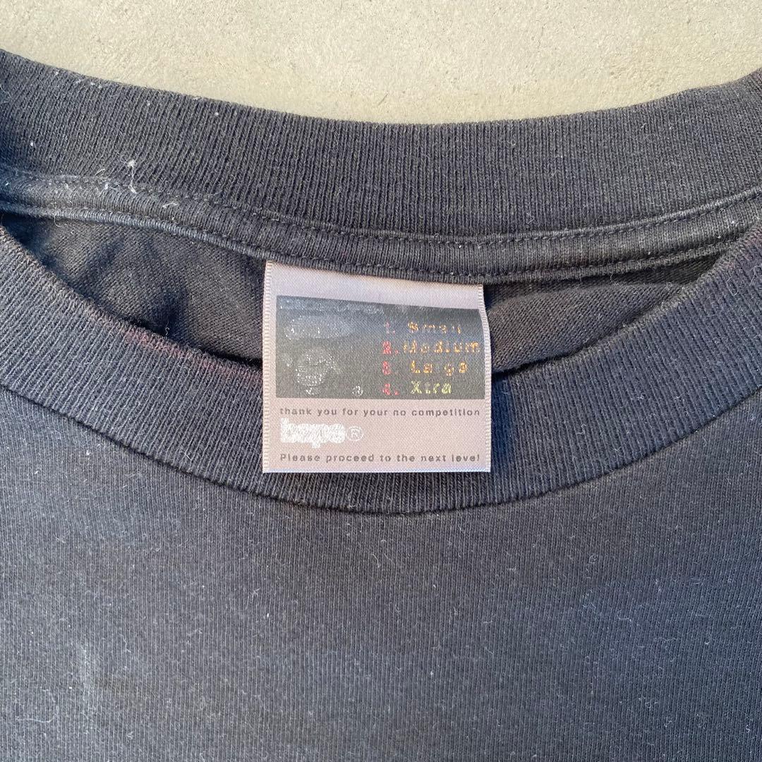 90s 00s A BATHING APE Tシャツ ブラック XL プリント