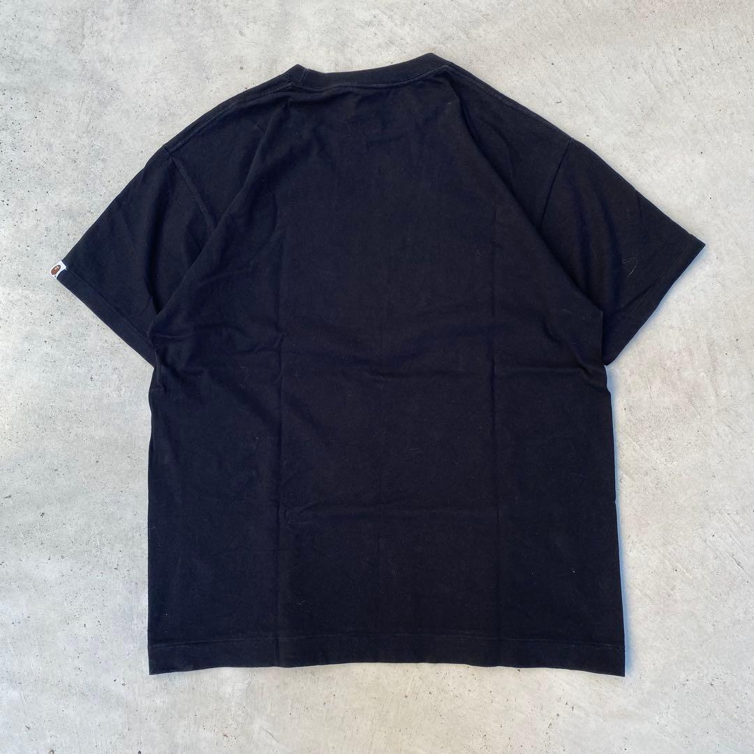 90s 00s A BATHING APE Tシャツ ブラック XL プリント