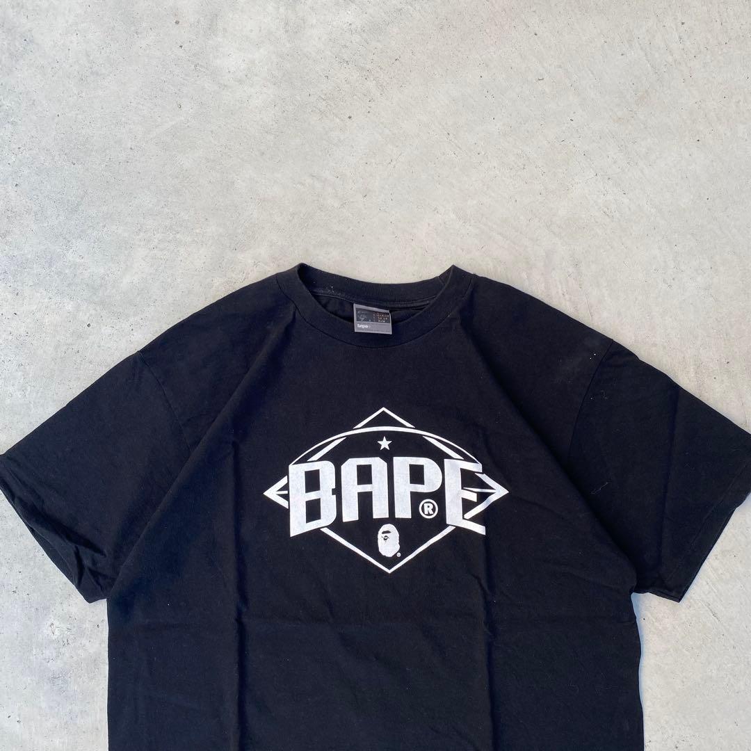 90s 00s A BATHING APE Tシャツ ブラック XL プリント