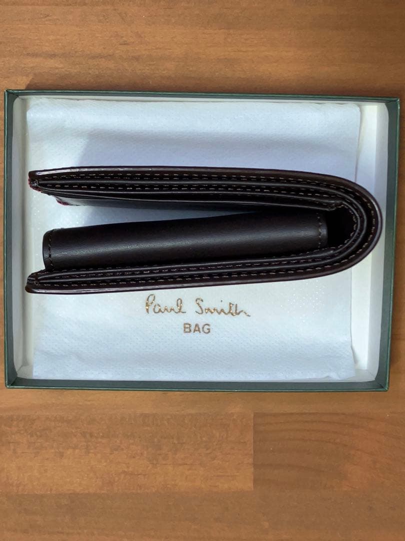 【新品未使用】ポールスミス ✨高級コードバン✨二つ折財布✨ブラウン✨希少