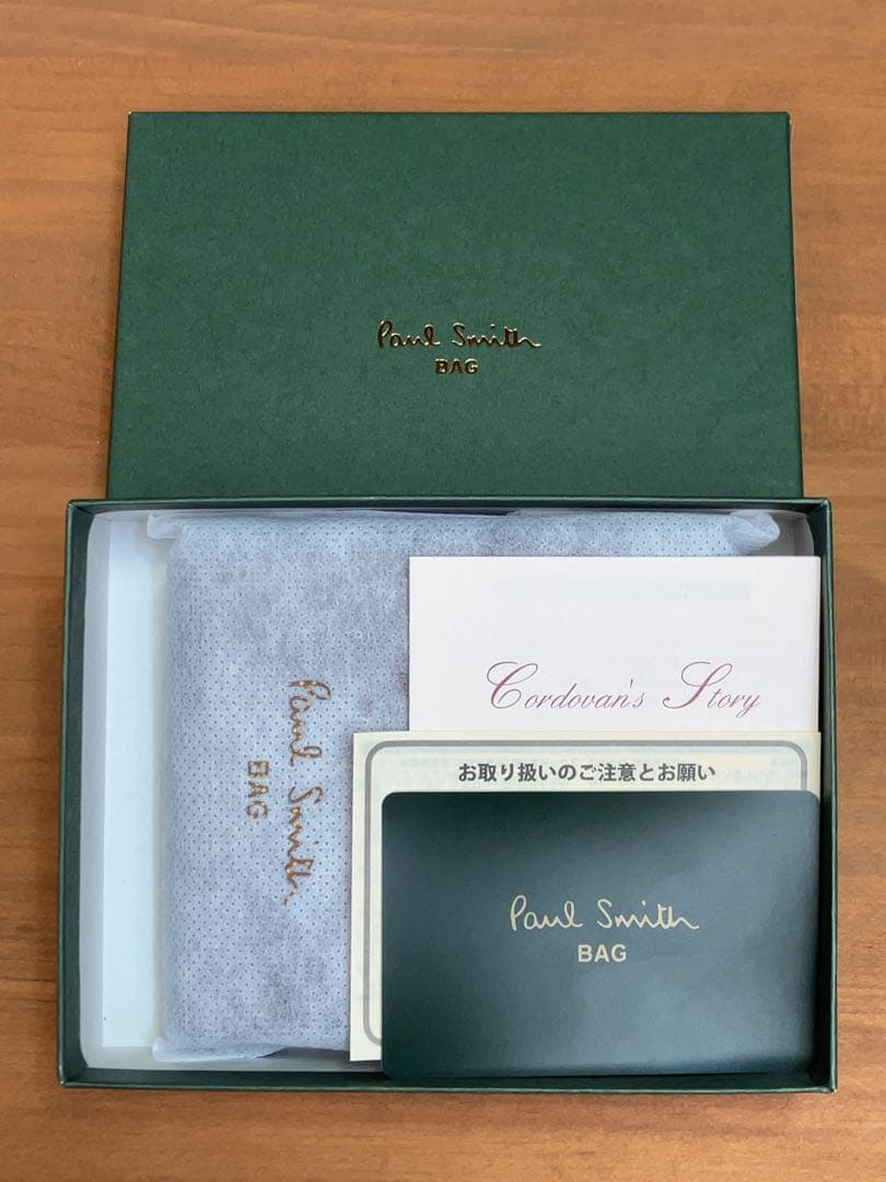 【新品未使用】ポールスミス ✨高級コードバン✨二つ折財布✨ブラウン✨希少