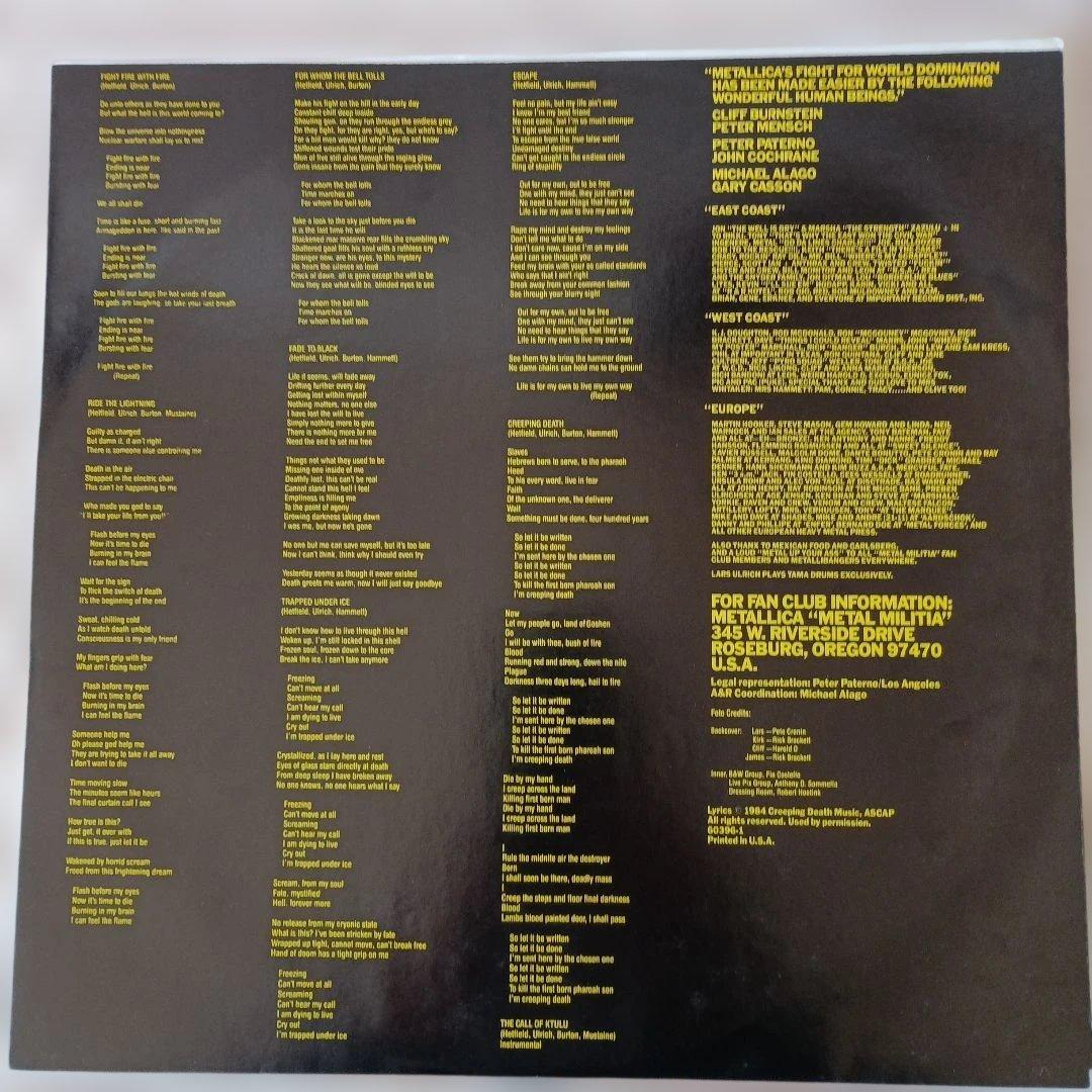 LLICA 輸入盤LP Ride The Lightning