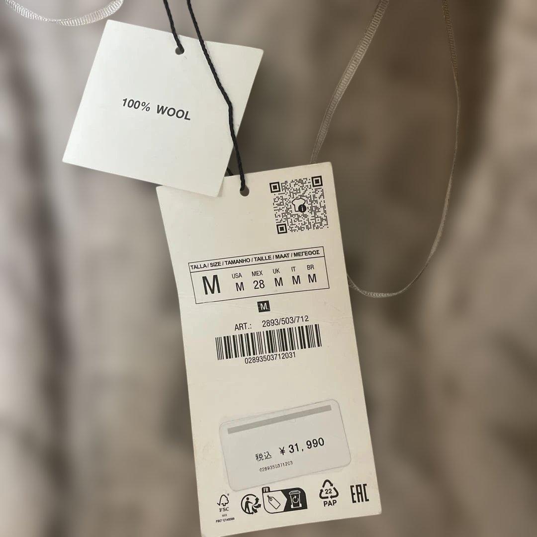 ZARA ケーブルニット　コート　カーディガン　ストール