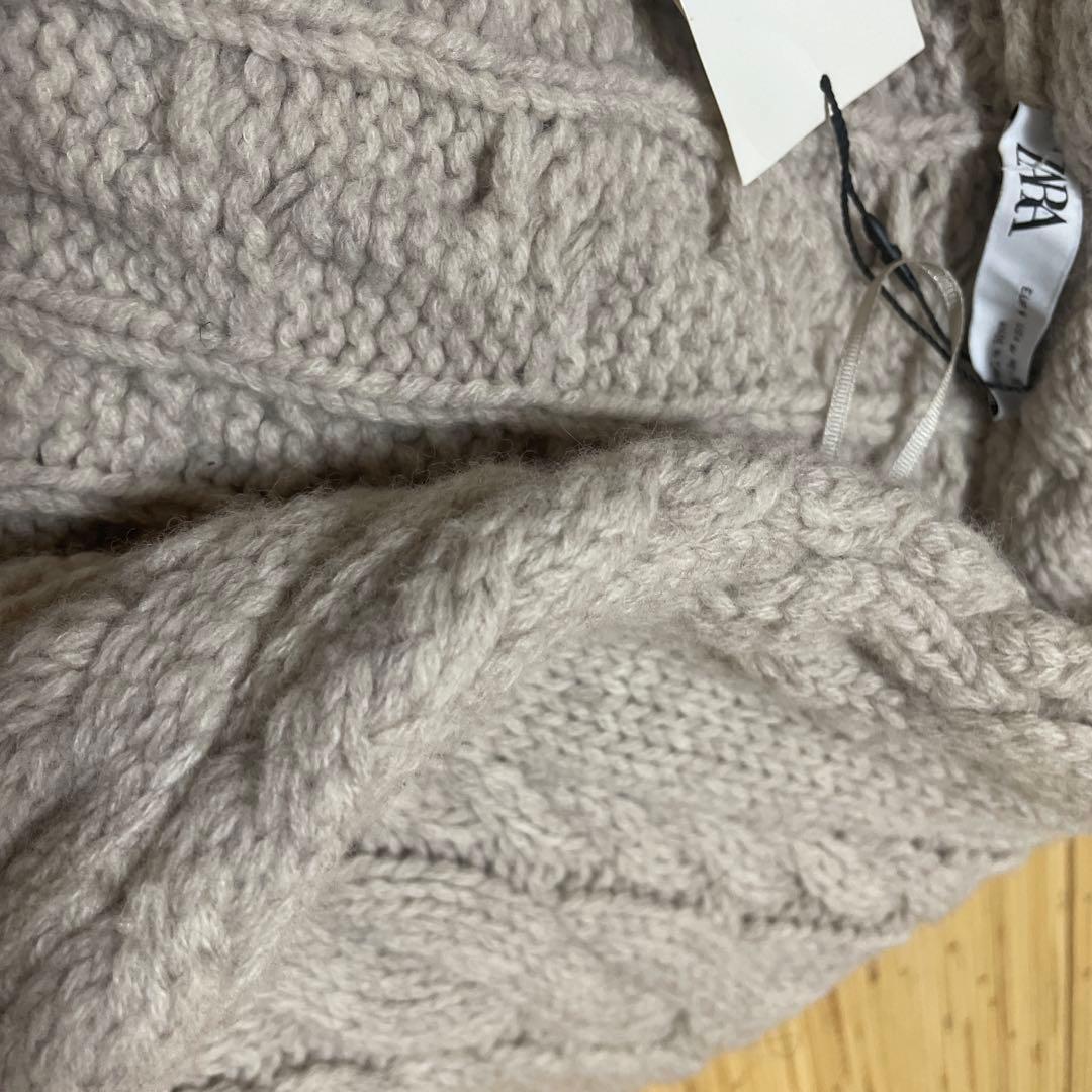 ZARA ケーブルニット　コート　カーディガン　ストール