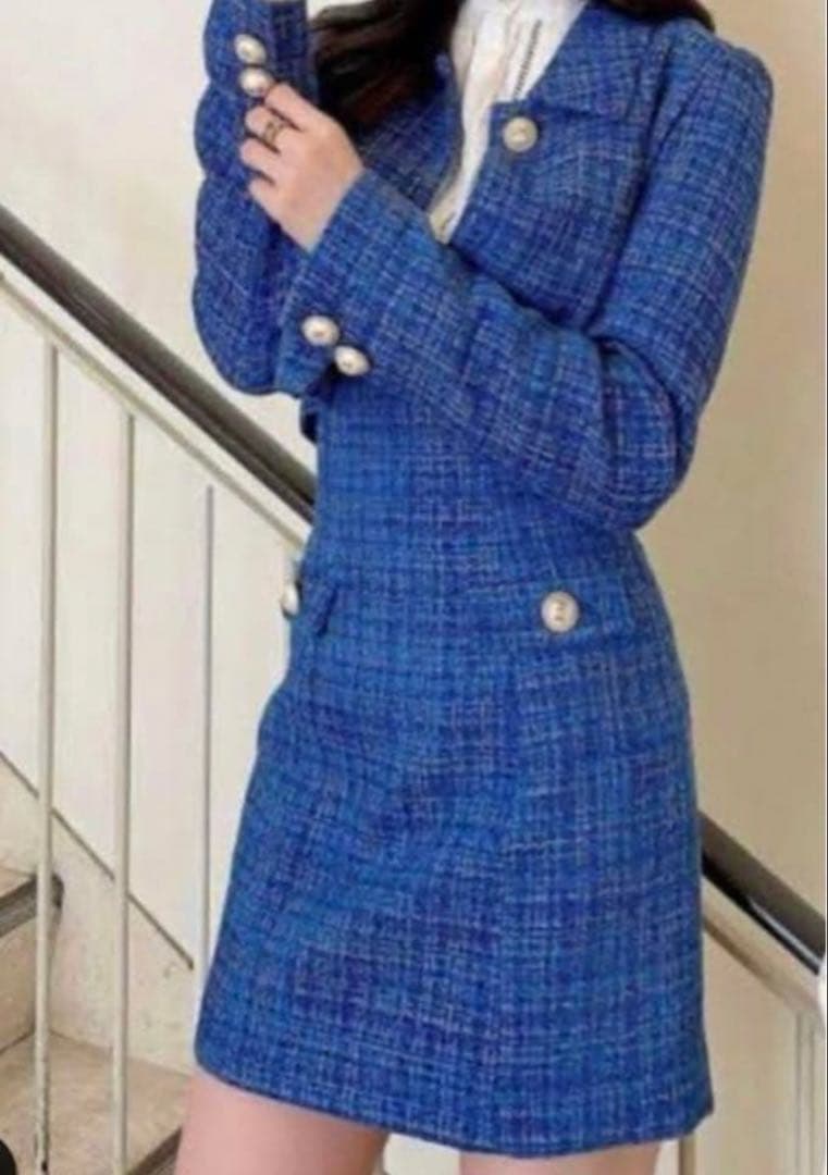 ツイードセットアップ ブルー エイミーイストワール