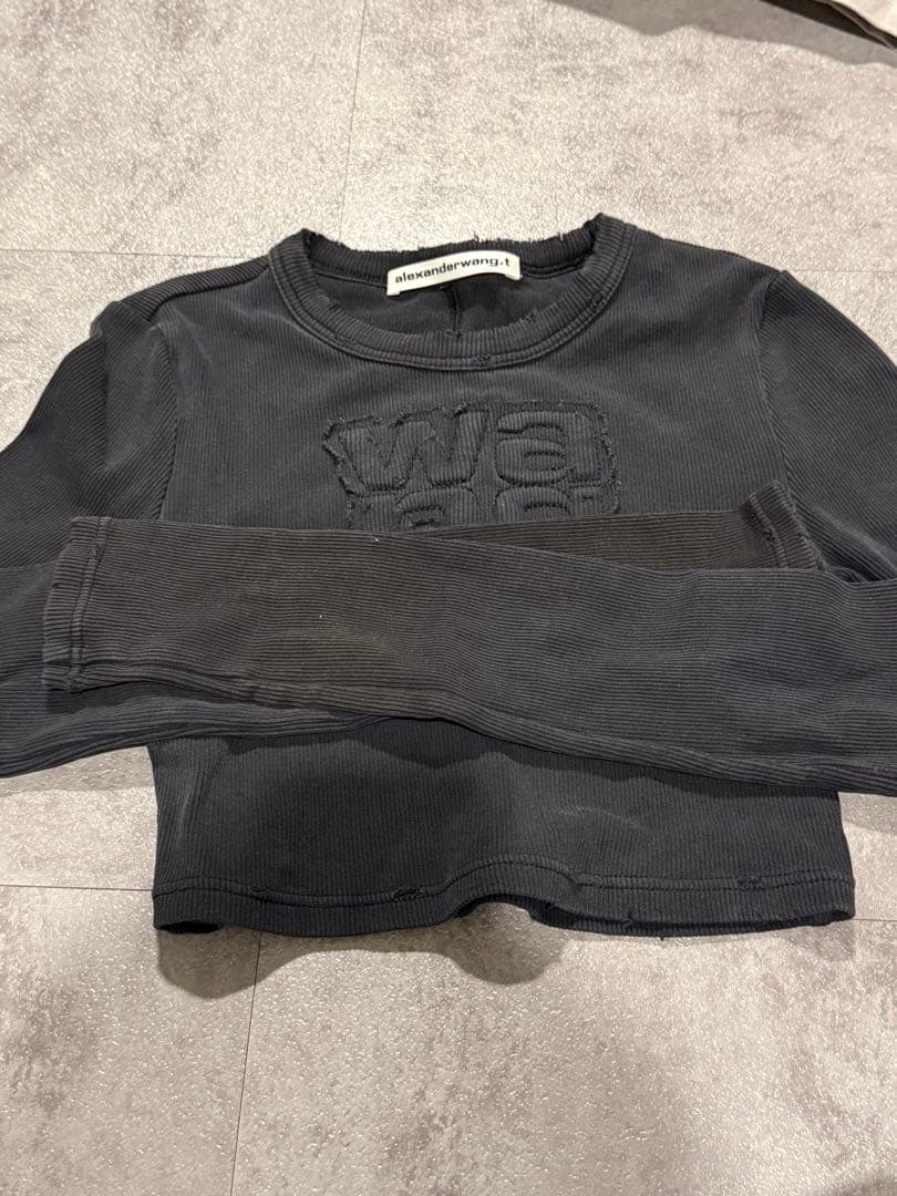 Alexander Wang ブラック クロップドトップス