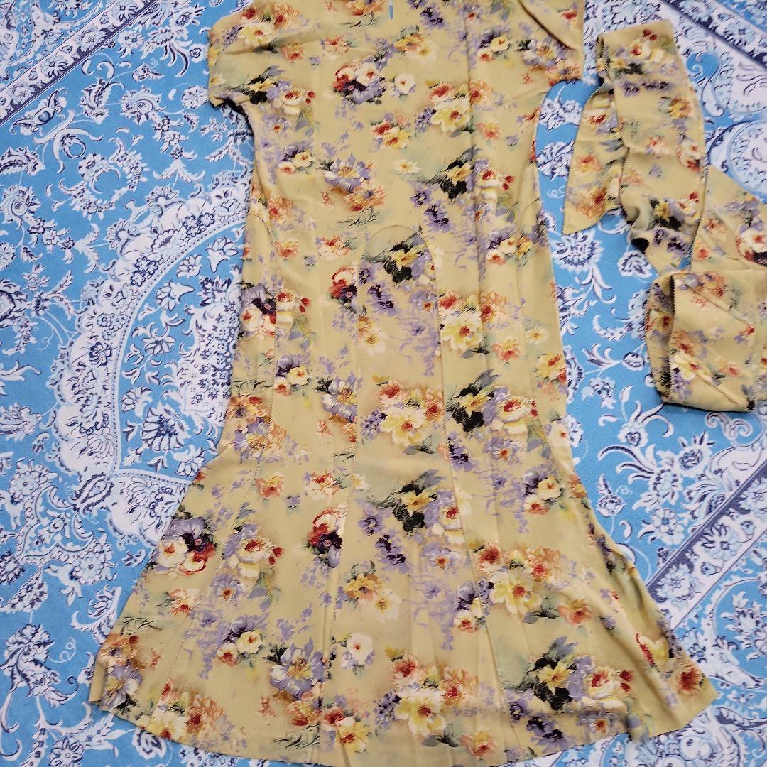 お値下げ未使用KANEKO ISAO 花柄フレンチ袖ワンピース