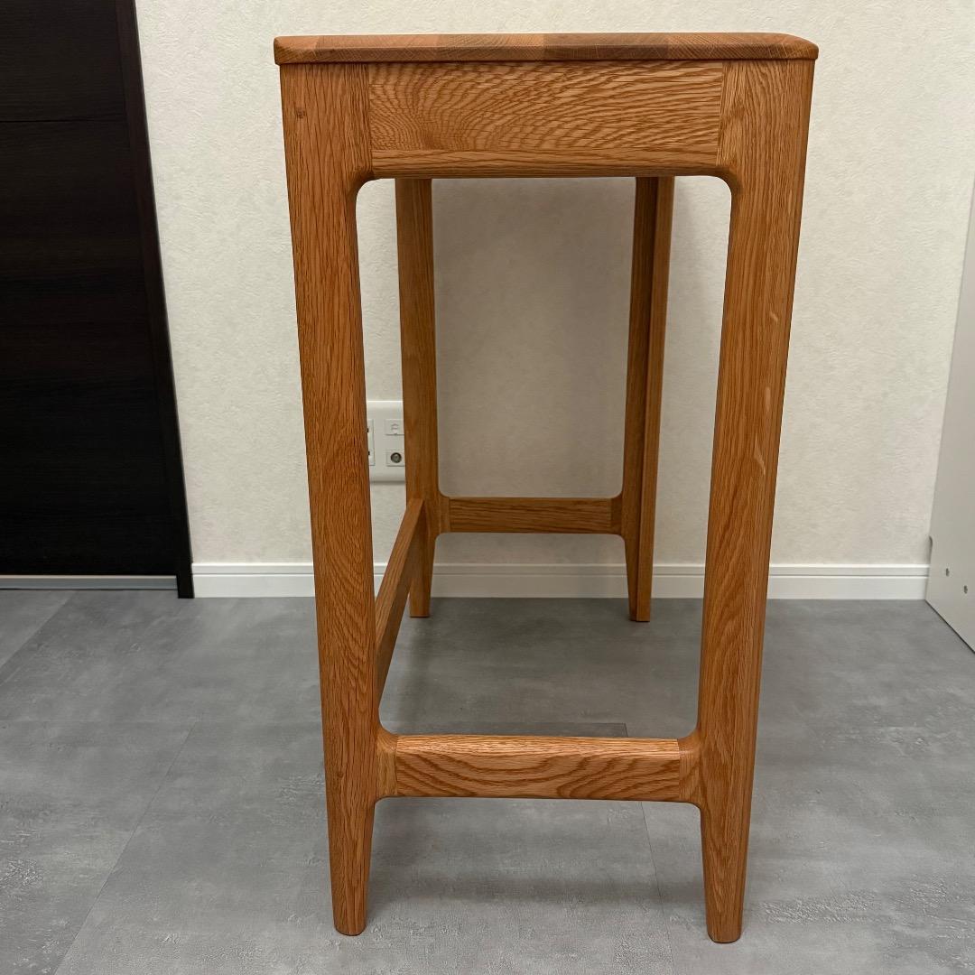 オーク無垢材デスク　幅65×奥行35×高さ70 引き出し付き