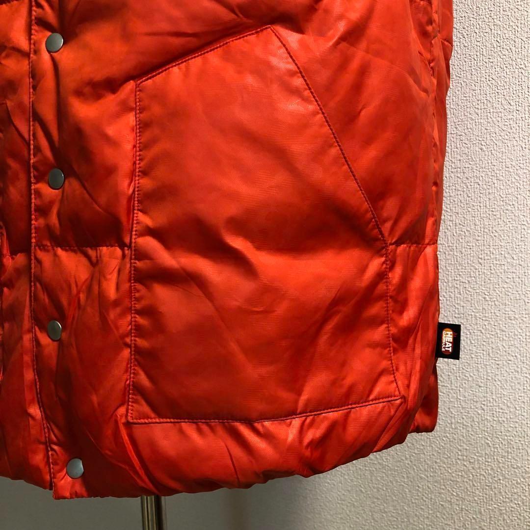 ヨネックス◇ヒートカプセル ダウン ベスト◇オレンジ LLサイズ