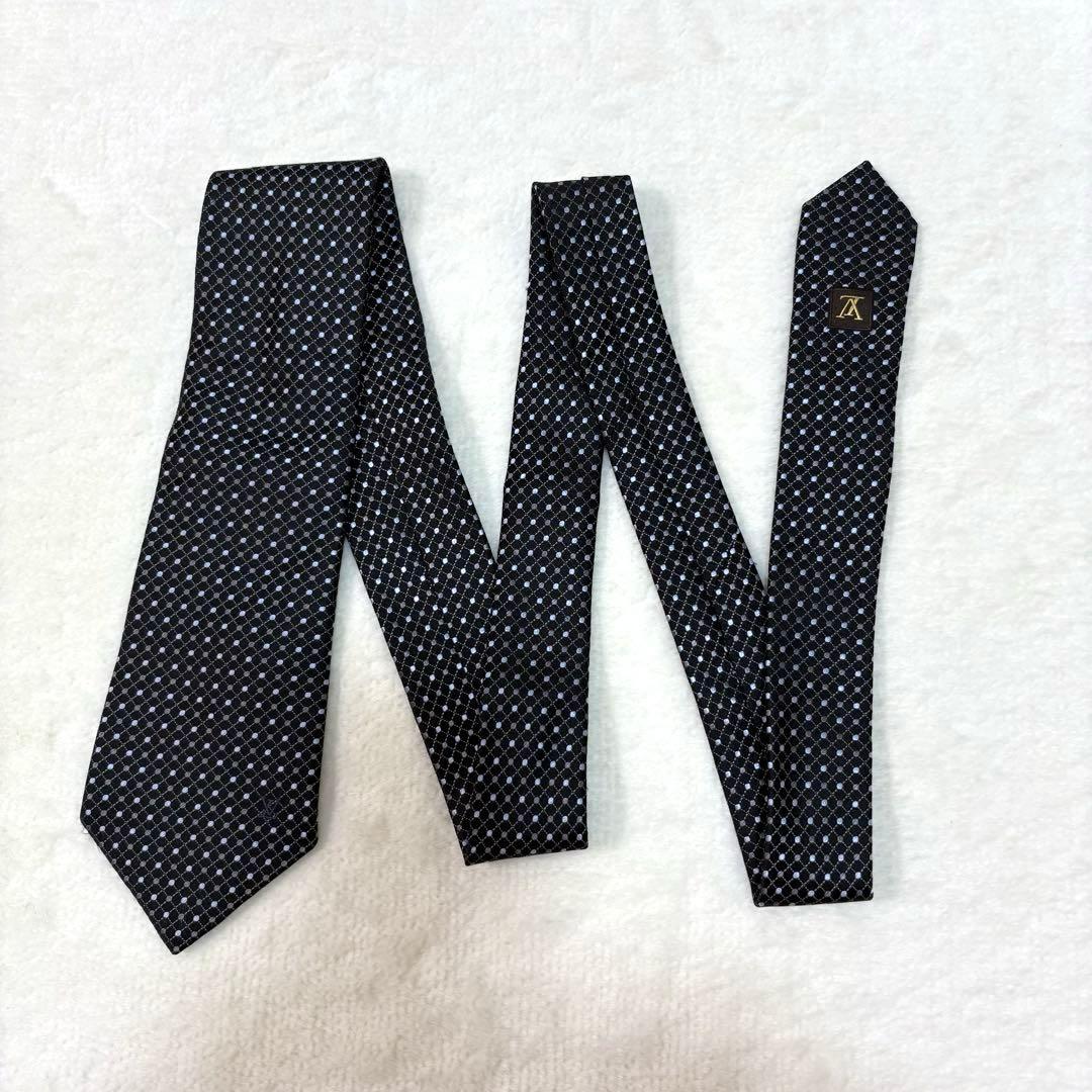 未使用級✨LOUIS VUITTON ルイヴィトン　ネクタイ　ロゴ　ブラック系