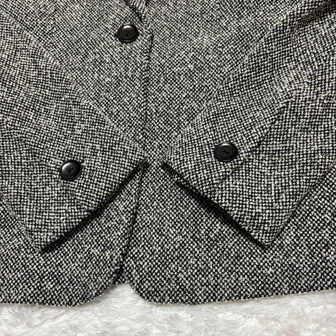 ぷるぷる 　MAX MARA 白タグ ツイード ウール テーラード