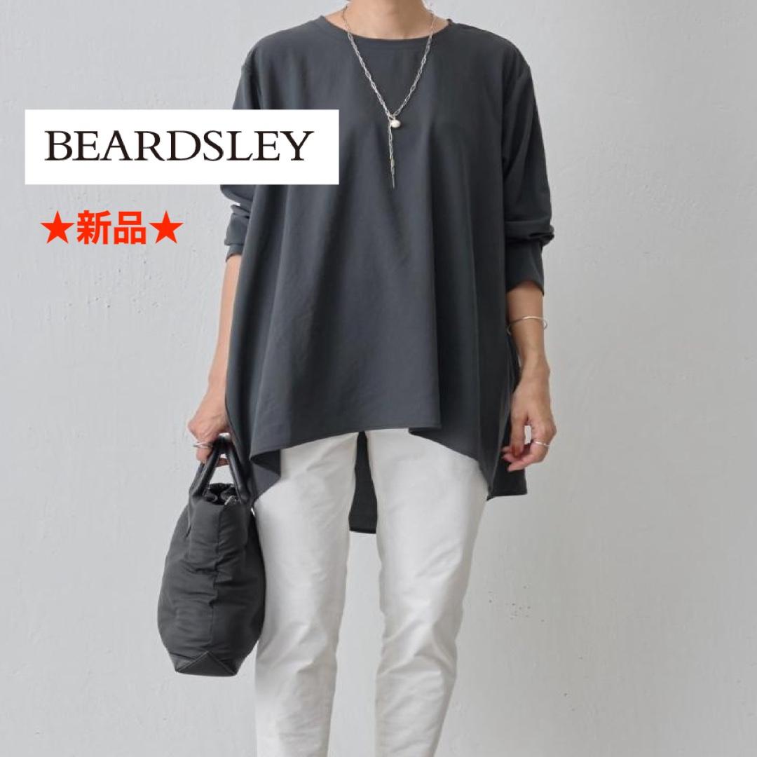 【新品タグ付】BEARDSLEY ビアズリー 後ろドレープTブラウス