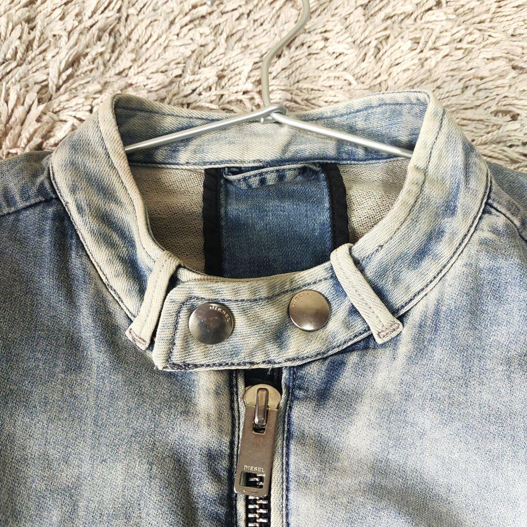 【XL・良品】DIESEL　ディーゼル　デニムジャケット　インディゴ　ライダース