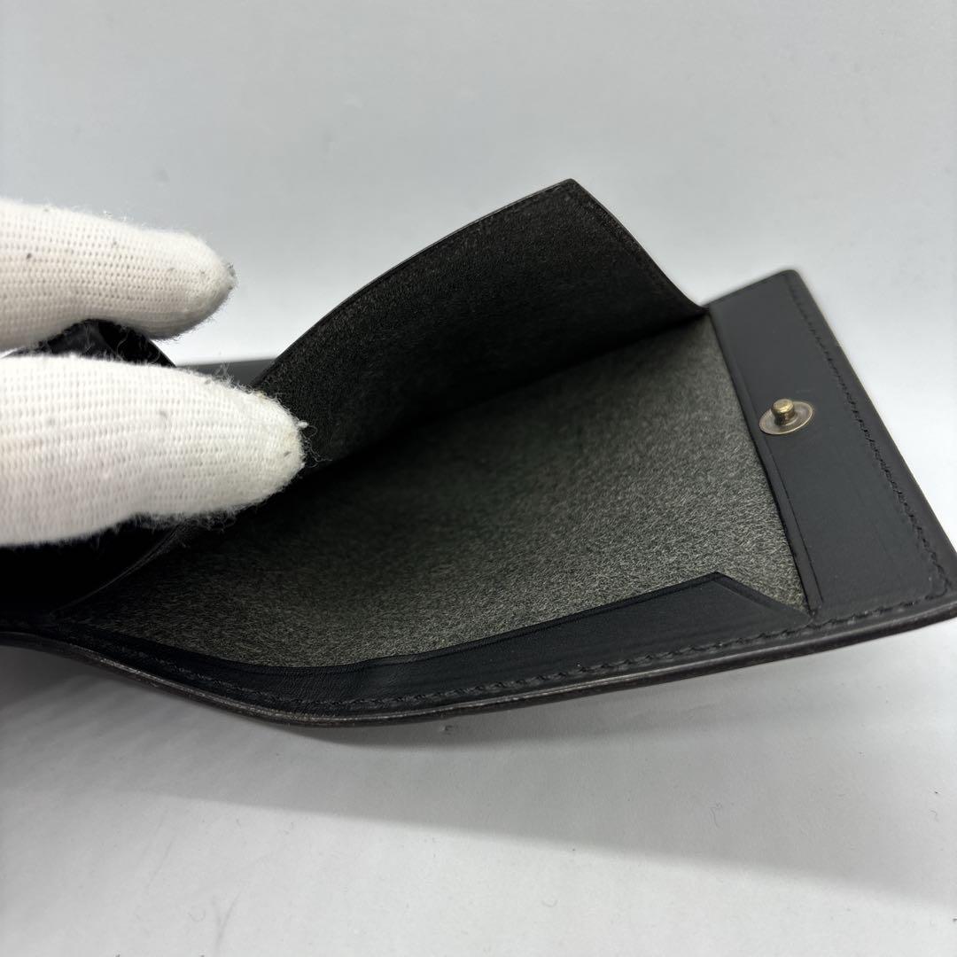 【未使用に近い】Lampan　ランパン　コンパクト財布　お札まっすぐ　ブラック