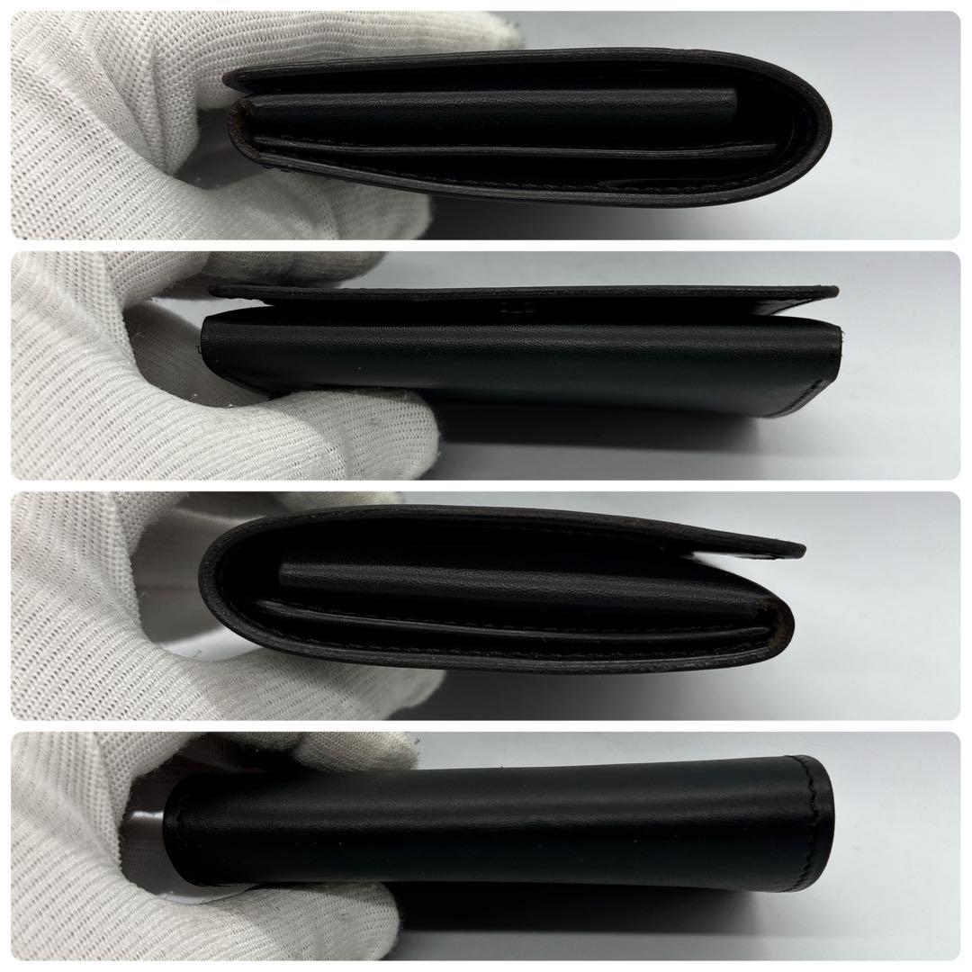 【未使用に近い】Lampan　ランパン　コンパクト財布　お札まっすぐ　ブラック