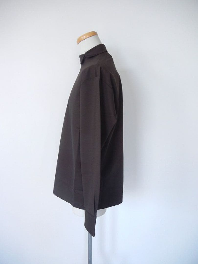 kolor ハイゲージコットンストレッチ ハイネック カットソー　ブラウン