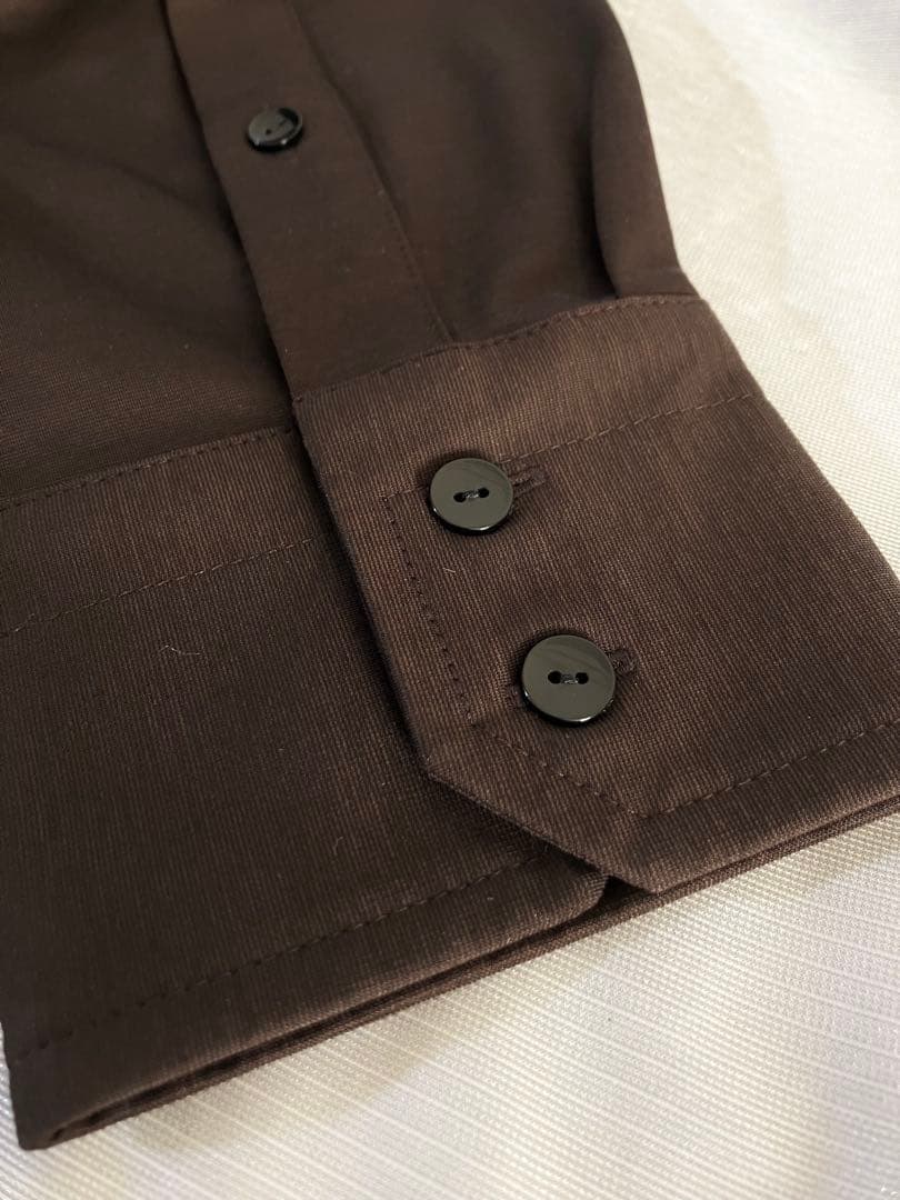 kolor ハイゲージコットンストレッチ ハイネック カットソー　ブラウン