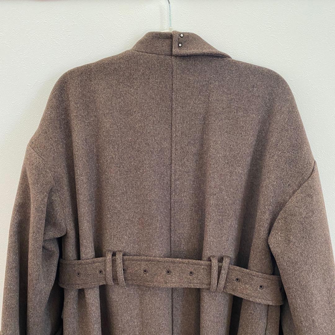 完売品 andrea&co 2023 ロングコート ブラウン アウター
