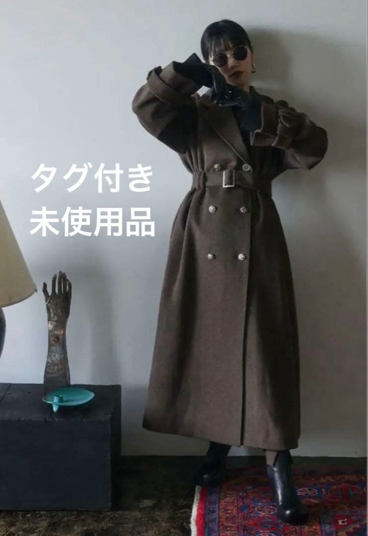 完売品 andrea&co 2023 ロングコート ブラウン アウター