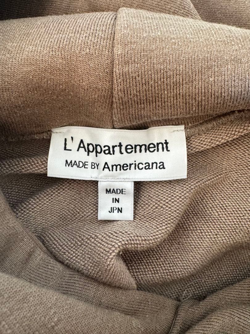 美品Americanaベージュ フード付きパーカー