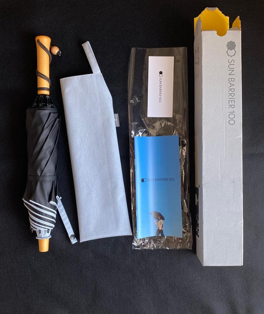 サンバリア100 折りたたみ日傘 ２段折 / moku ブルー