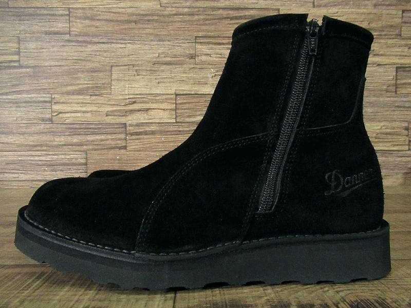 廃盤 新品 ダナー スエードレザー サイドジップ ワーク ブーツ 黒 25.5①
