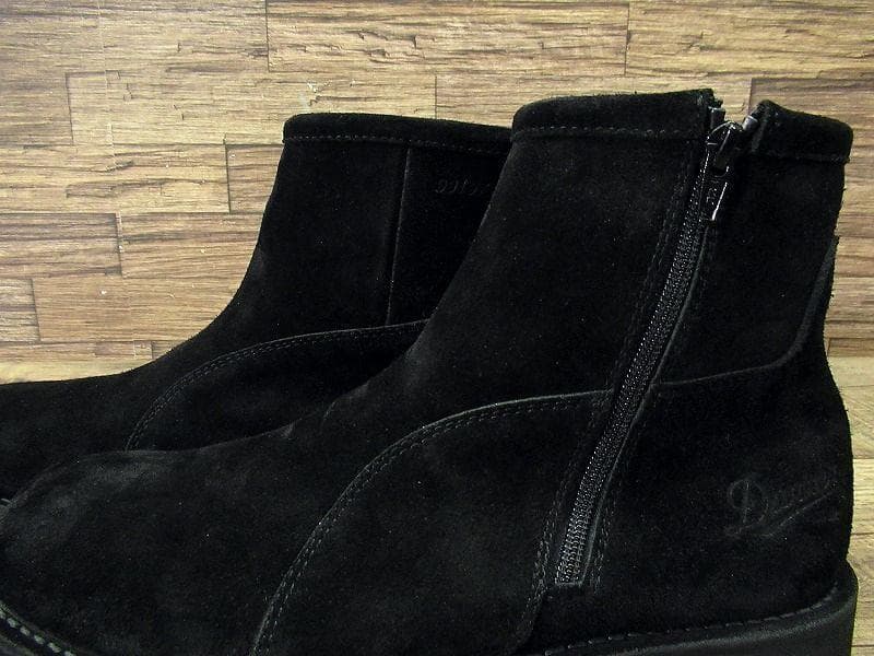 廃盤 新品 ダナー スエードレザー サイドジップ ワーク ブーツ 黒 25.5①