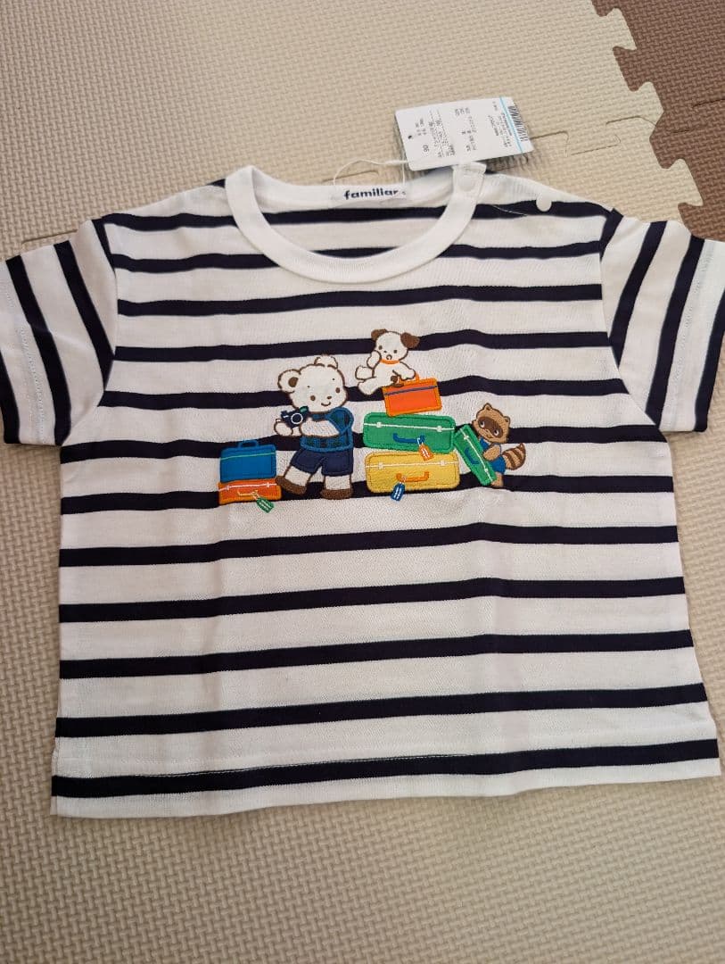 familiar ストライプ Tシャツ 90