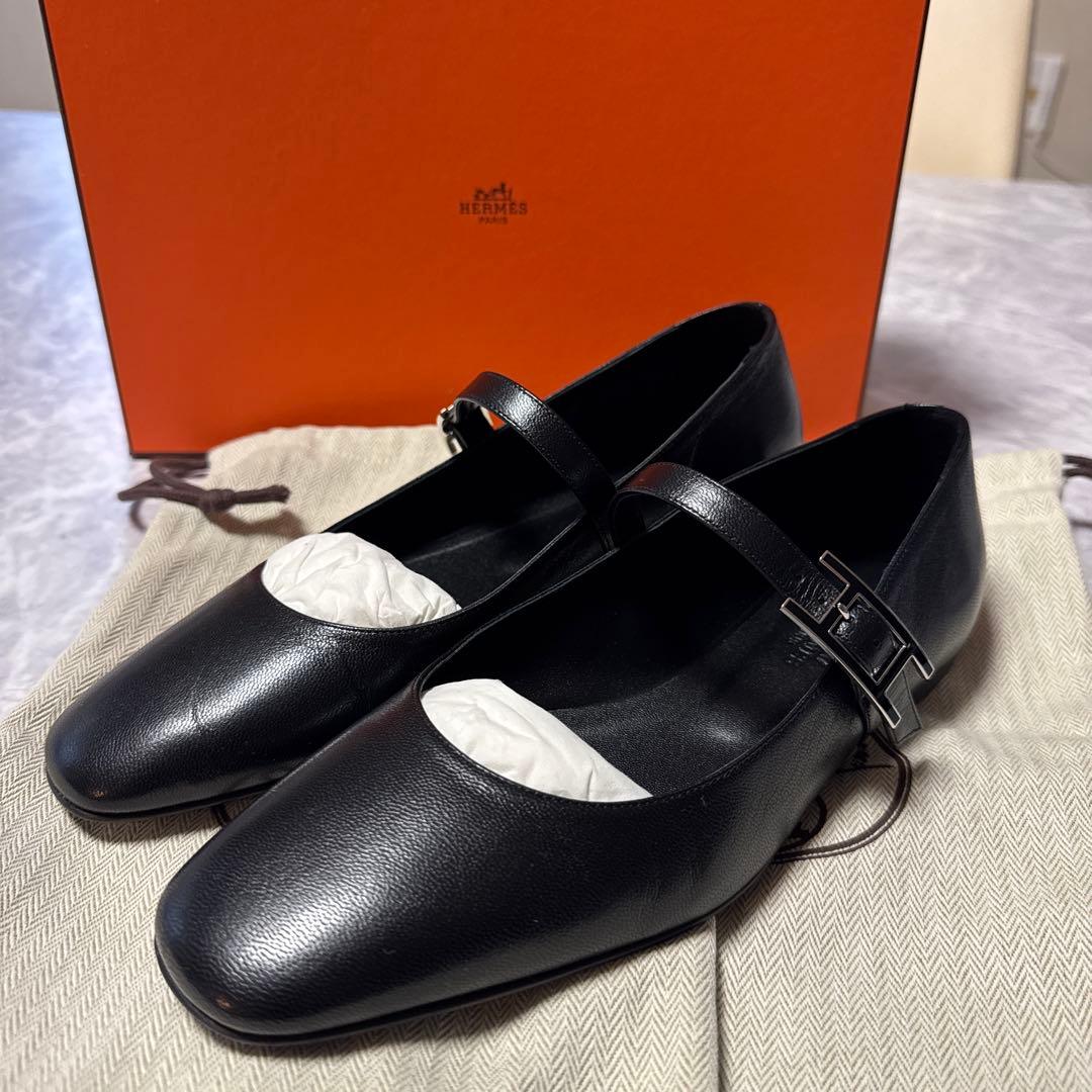 HERMES エルメス ジェーン バレエシューズ フラットシューズ　size37