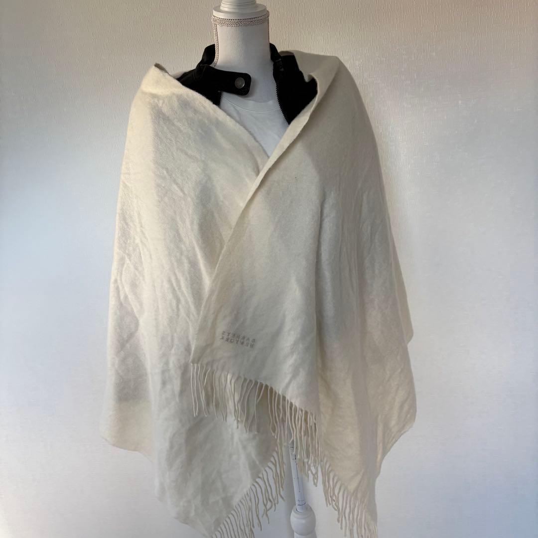 BARNEY'S NEW YORKカシミヤスカーフ Lサイズ アイボリー　現行品