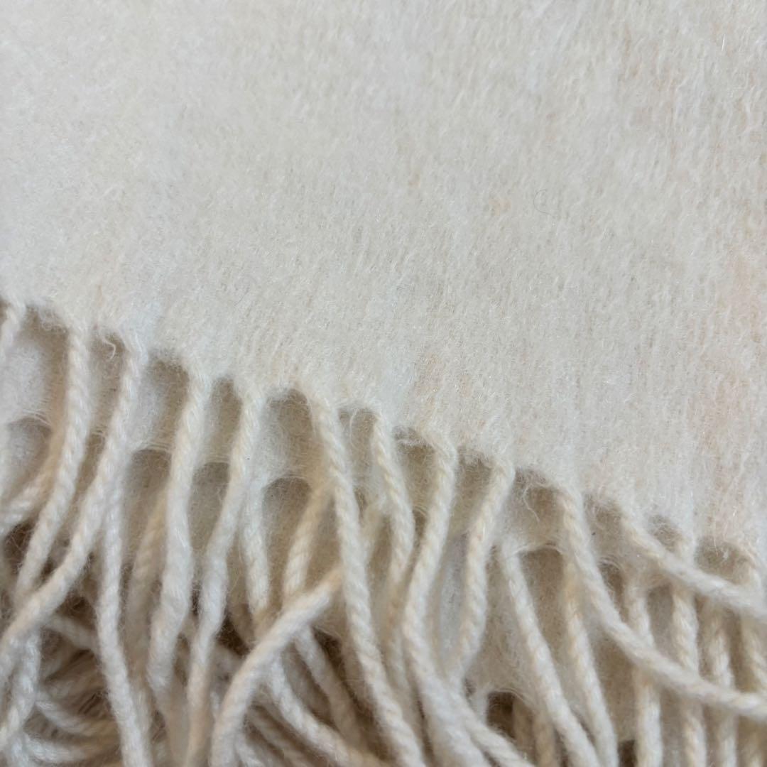 BARNEY'S NEW YORKカシミヤスカーフ Lサイズ アイボリー　現行品