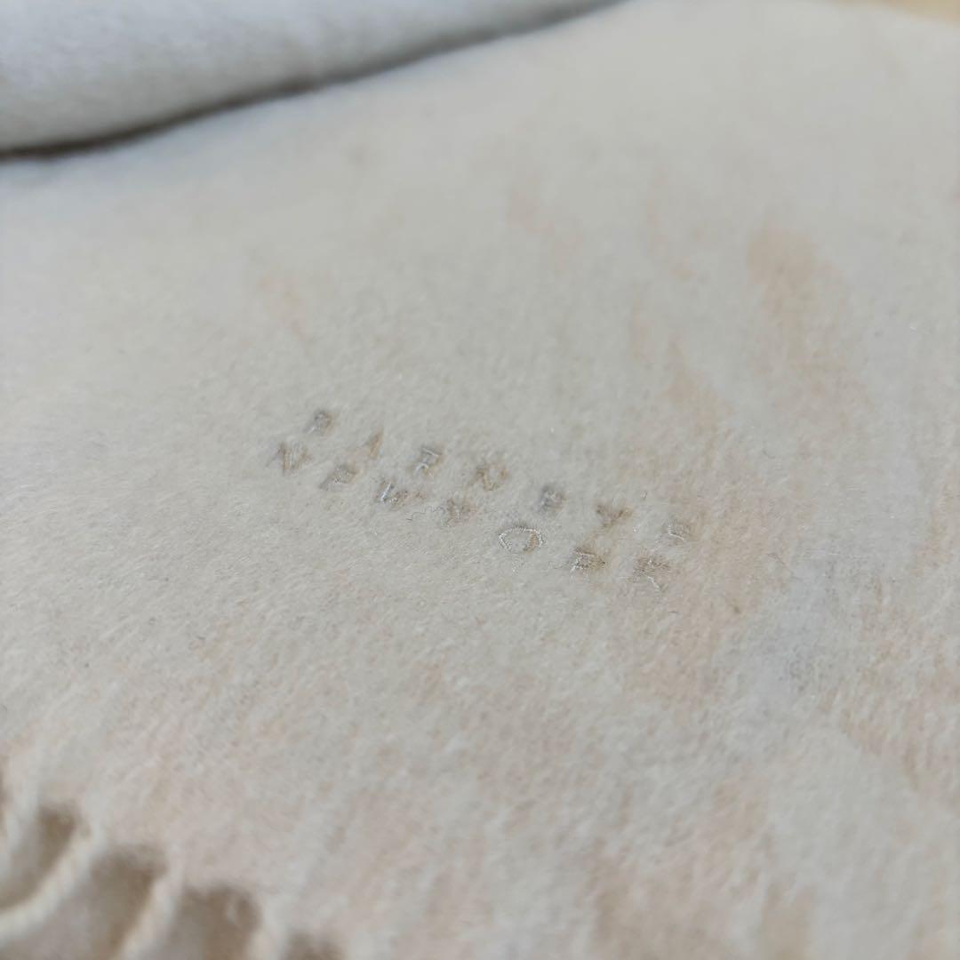 BARNEY'S NEW YORKカシミヤスカーフ Lサイズ アイボリー　現行品