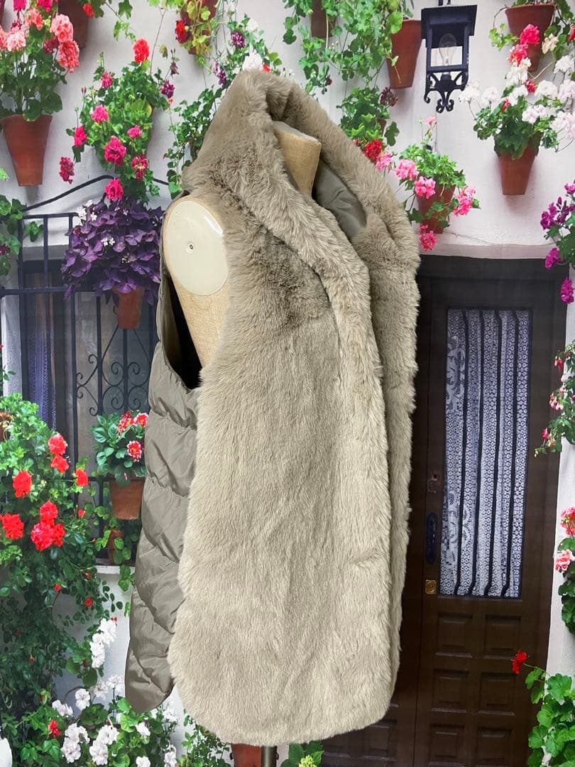 233新品koibitomisaki　エコファーたっぷり♪ダウン切り替えベスト