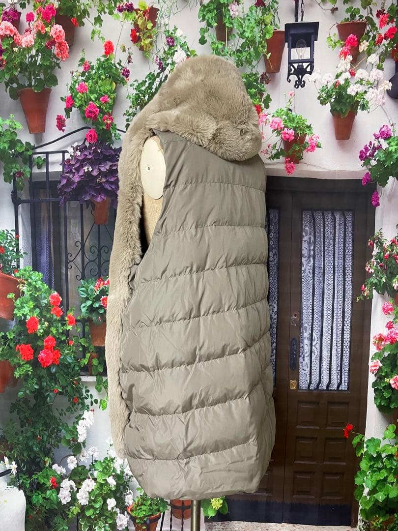 233新品koibitomisaki　エコファーたっぷり♪ダウン切り替えベスト