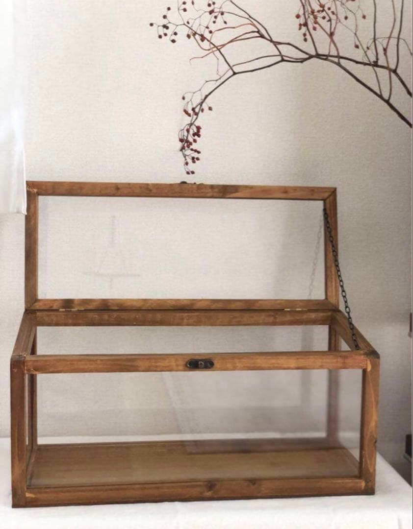 ガラスケース　キャビネット　アンティーク　古道具　ヴィンテージ　ブロカントレトロ