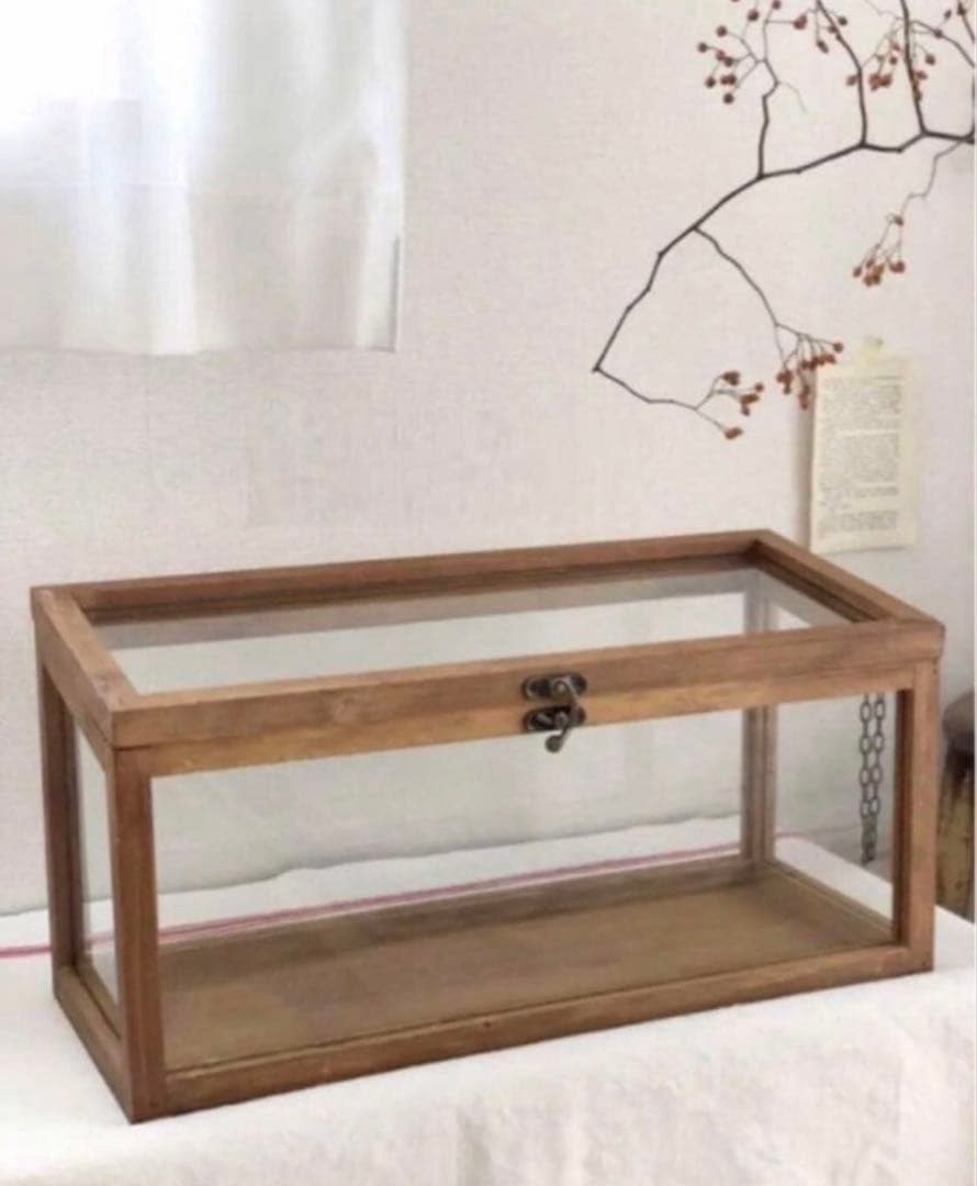 ガラスケース　キャビネット　アンティーク　古道具　ヴィンテージ　ブロカントレトロ