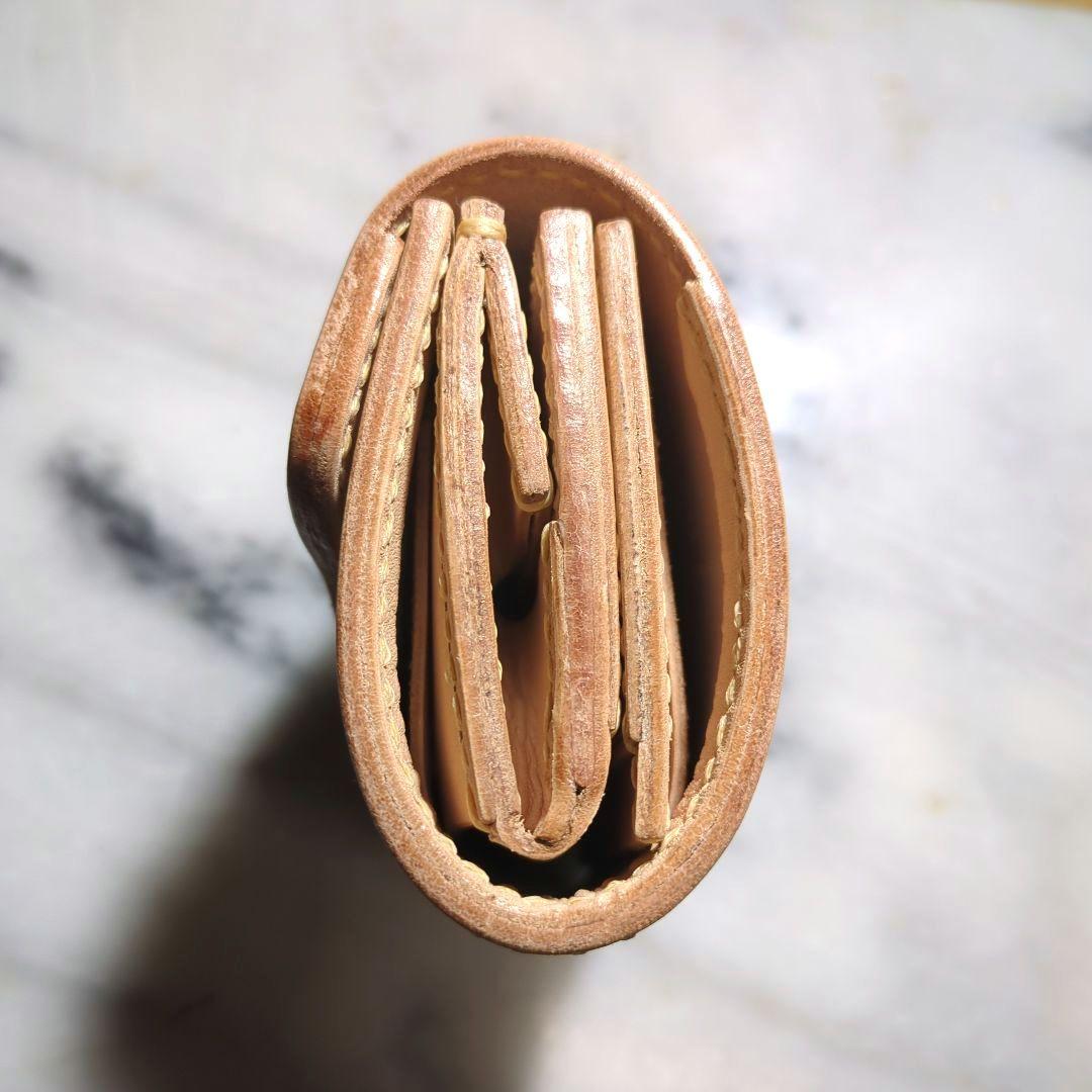 姫路ヌメ革 ミニ財布 ハンドメイド 小さい財布 2つ折り財布 コンチョ 本革