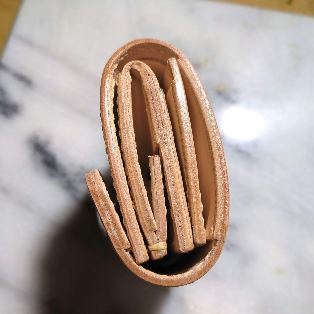 姫路ヌメ革 ミニ財布 ハンドメイド 小さい財布 2つ折り財布 コンチョ 本革