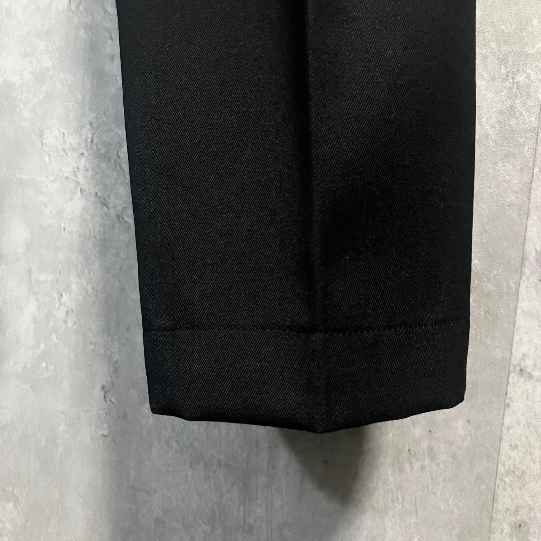 yuan様MBハイエンド尾州ウールスリムスラックス（フルレングス）ブラック S